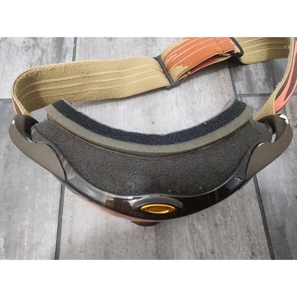 Oakley Goggles Crowbarbrown Wet dry Neon rhone w24k iridium Ski Snow Brown Strap